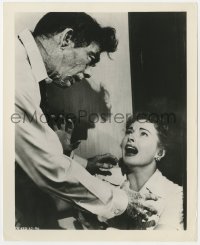 2a929 VAMPIRE 8x10 still 1957 best close up of monster John Beal attacking scared Coleen Gray!