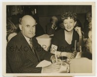 2a776 SAMUEL GOLDWYN/MYRNA LOY 7.25x9 news photo 1943 at New York Stork Club before movie premiere!