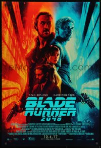 2b644 BLADE RUNNER 2049 advance DS 1sh 2017 great montage image with Harrison Ford & Ryan Gosling!