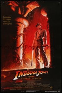 2b550 INDIANA JONES & THE TEMPLE OF DOOM 27x40 German commercial poster 1994 Ford by Bruce Wolfe!
