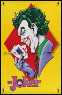 2b554 JOKER 22x34 Canadian commercial poster 1989 great art of him leering with playing cards!