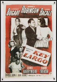 2b555 KEY LARGO 26x38 commercial poster 1980s Humphrey Bogart, Lauren Bacall, Edward G. Robinson!