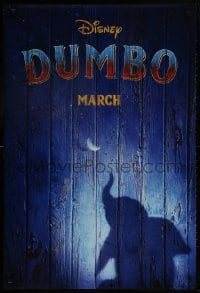 2b685 DUMBO teaser DS 1sh 2019 Tim Burton Walt Disney live action adaptation of the classic movie!