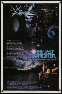 2b797 LAST STARFIGHTER 1sh 1984 Catherine Mary Stewart & Lance Guest as video game pilot!