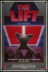 2b516 LIFT 27x41 video poster 1985 De Lift, wild different horror artwork of killer elevator!