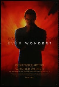 2b866 PROFESSOR MARSTON & THE WONDER WOMEN advance DS 1sh 2017 Luke Evans in the title role!