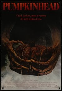 2b872 PUMPKINHEAD 1sh 1988 directed by Stan Winston, Lance Henriksen, creepy horror image!