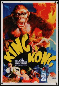2b503 KING KONG 27x40 REPRO poster 1990s Fay Wray, Robert Armstrong & the ape from the one-sheet!