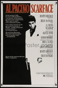 2b894 SCARFACE 1sh 1983 Al Pacino as Tony Montana, Brian De Palma, Oliver Stone!