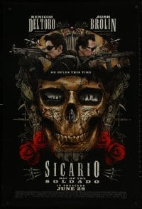 2b903 SICARIO: DAY OF THE SOLDADO advance DS 1sh 2018 Benicio Del Toro, Josh Brolin, Santa Muerte!