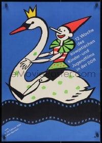 2b192 12. WOCHE DES SOWJETISCHEN KINDER-UND JUGENDFILMS IN DER DDR E. German poster 1990 cool!