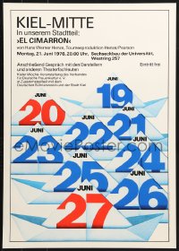 2b064 EL CIMARRON 17x23 German music poster 1976 The Runaway Slave, cool calendar art!