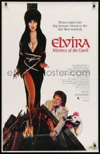 2b389 ELVIRA MISTRESS OF THE DARK 24x35 special poster 1988 sexy Cassandra Peterson tied to stake!