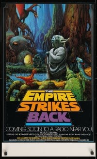 2b001 EMPIRE STRIKES BACK radio poster 1982 cool different art of Yoda by Ralph McQuarrie!