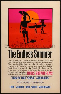 2b392 ENDLESS SUMMER 11x17 special poster 1965 Bruce Brown, John Van Hamersveld art, predates 1sh!