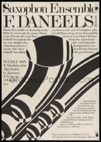 2b067 FRANCOIS DANEELS 23x33 German music poster 1978 great close-up art of saxophone!