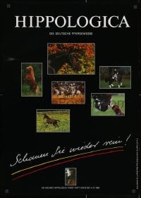 2b407 HIPPOLOGICA 23x33 German special poster 1992 Bernd Eylers photos of horses and dog!