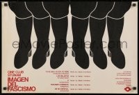 2b204 IMAGEN DEL FASCISMO 18x26 Mexican film festival poster 1970s cool art of many boots!