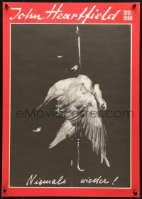 2b249 JOHN HEARTFIELD 1891 - 1968 16x23 East German museum/art exhibition 1977 dove impaled on bayonet!