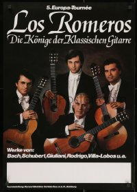 2b072 LOS ROMEROS 23x33 Austrian music poster 1980s Celedonio Romero, flamenco guitars!