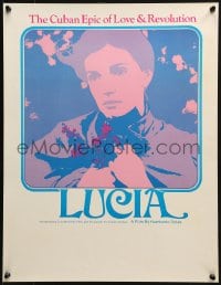 2b429 LUCIA 17x22 special poster 1969 Cuban, Humberto Solas, completely different close-up art of Eslinda Nunez!