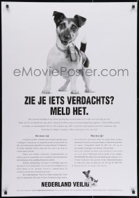 2b439 NEDERLAND VEILIG 28x39 Dutch special poster 2000s cute puppy is going to crack down on crime!