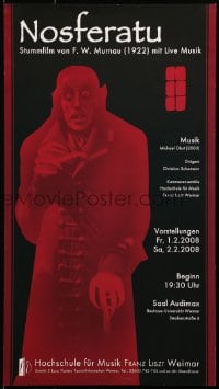 2b441 NOSFERATU 13x24 German special poster R2008 completely different image of Schrek as vampire!