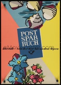 2b452 POSTSPARBUCH flowers style 17x23 German special poster 1950s art of flowers and shells!