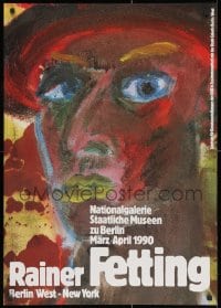 2b256 RAINER FETTING 25x32 German museum/art exhibition 1990 wild art of a man by the artist!