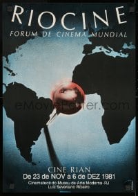 2b215 RIOCINE FORUM DE CINEMA MUNDIAL 16x22 Brazilian film festival poster 1981 art by Maska!
