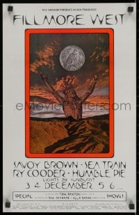 2b056 SAVOY BROWN/SEATRAIN/RY COODER/HUMBLE PIE 14x22 music poster 1970 artwork by David Singer!