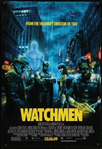 2b973 WATCHMEN advance DS 1sh 2009 Zack Snyder, Billy Crudup, Jackie Earle Haley & Malin Akerman!