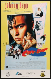 2c262 CRY-BABY Belgian 1990 directed by John Waters, Johnny Depp is a doll, Traci Lords!