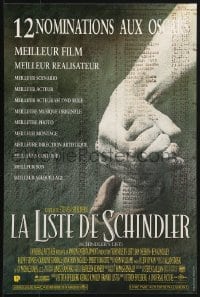 2c299 SCHINDLER'S LIST Belgian 1993 Steven Spielberg WWII classic, Liam Neeson, Ralph Fiennes!