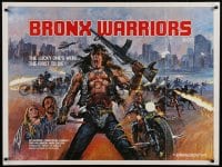 2c552 1990: THE BRONX WARRIORS British quad 1983 Vic Morrow, Fred Williamson, completely different!