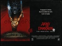 2c557 ARMY OF DARKNESS DS British quad 1993 Raimi, Casaro art of Campbell, The Medieval Dead!