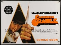 2c581 CLOCKWORK ORANGE advance British quad R2000 Stanley Kubrick, Castle art of Malcolm McDowell!