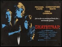 2c584 DEATHTRAP British quad 1982 Christopher Reeve, Michael Caine, Dyan Cannon, Sidney Lumet
