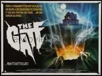 2c590 GATE British quad 1986 cool horror art of monster emerging from hole by Renato Casaro!
