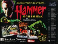 2c593 HAMMER AT THE BARBICAN British quad 1996 horror classics, vampire Chris Lee, The Mummy!