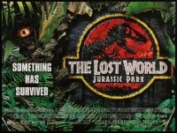 2c597 JURASSIC PARK 2 DS British quad 1996 The Lost World, Steven Spielberg, something has survived!