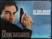 2c602 LIVING DAYLIGHTS teaser British quad 1987 Timothy Dalton as the most dangerous Bond 007 ever!