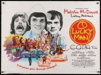 2c612 O LUCKY MAN British quad 1973 images/art of Malcolm McDowell, directed by Lindsay Anderson!