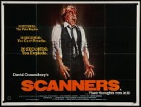 2c618 SCANNERS British quad 1981 David Cronenberg, in 20 seconds your head explodes!