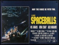 2c625 SPACEBALLS British quad 1987 Mel Brooks sci-fi Star Wars spoof, John Candy, Pullman!