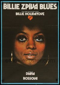 2c085 LADY SINGS THE BLUES Czech 23x33 1975 Hlavaty art of Diana Ross as Billie Holiday!