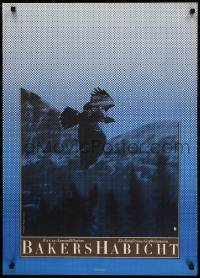 2c151 BAKER'S HAWK East German 23x32 1981 Lee Montgomery & Burl Ives, cool hawk image, western!