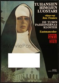 2c125 LOVE LETTERS OF A PORTUGUESE NUN Finnish 1979 Jesus Franco nunsploitation, topless nun!