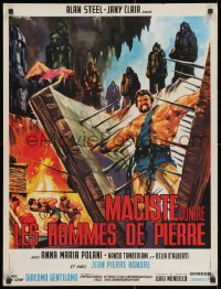 2c896 HERCULES AGAINST THE MOON MEN French 23x31 1965 art of mightiest man Sergio Ciani by Di Stefano!