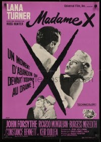 2c904 MADAME X French 22x32 1966 sexy Lana Turner always had a man, but never a name!